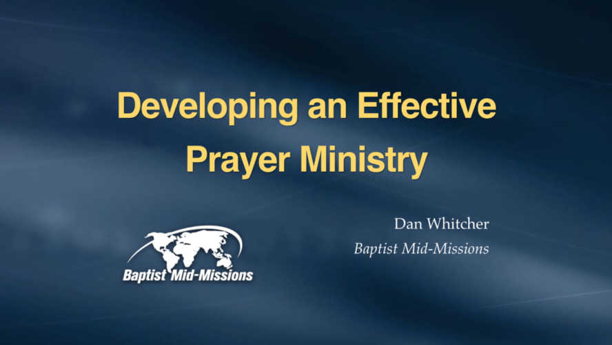 Developing an Effective Prayer Ministry – Church Plant Resources